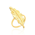 Gold-Plated Feather Design Ring
