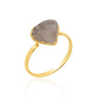 Blush Aura Raw Rose Quartz Stone Ring