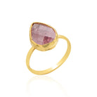 Blush Cascade Tear Drop Pink Star Jade Ring