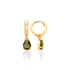 Forest Shimmer Olive Green Zircon Earrings 