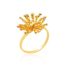 Gold-Plated Coral-Inspired Statement Ring