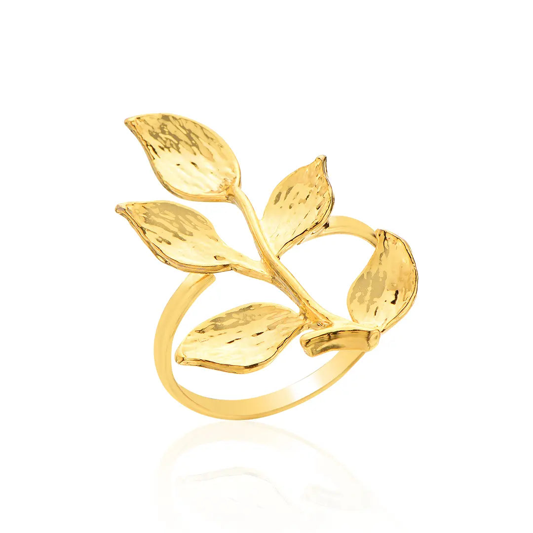 Gold-Plated Ivy Leaf Ring