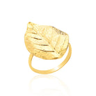 Gold-Plated Leafy Ring