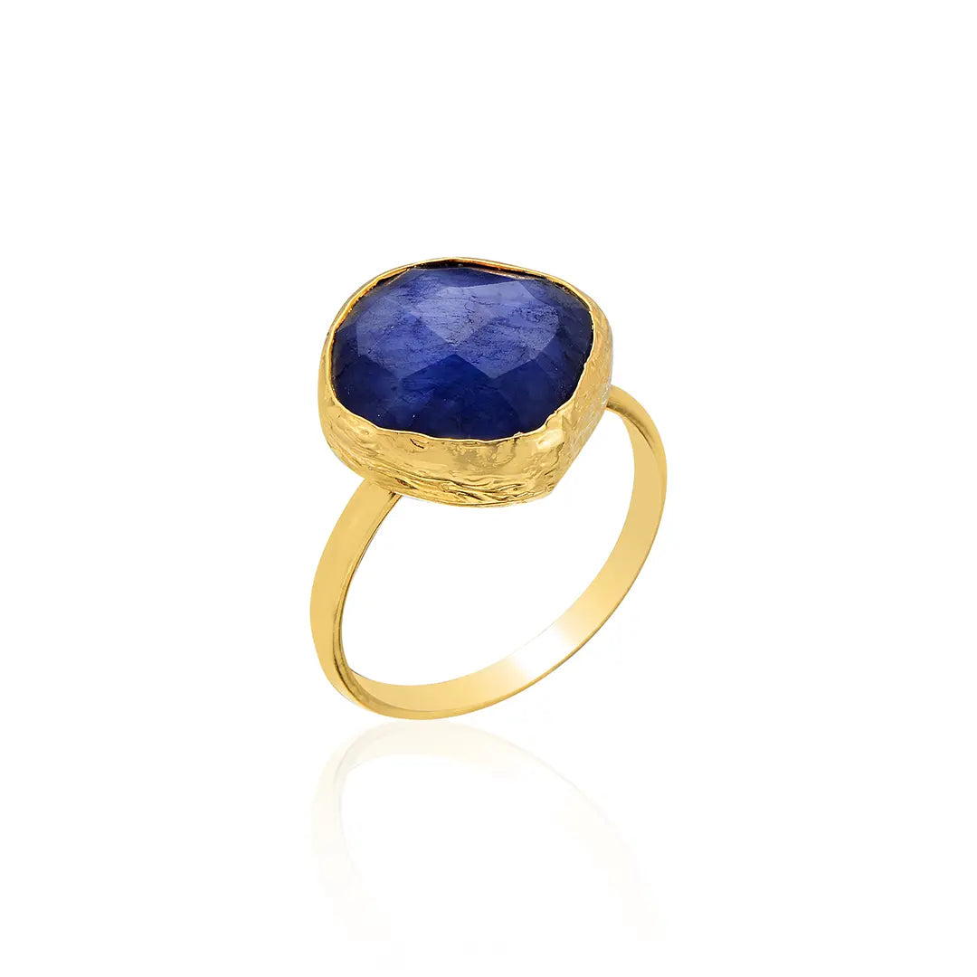 Midnight Aura Lapis Stone Ring