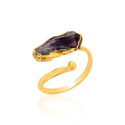 Mystic Dawn Raw Amethyst Stone Ring