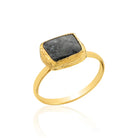 Twilight Ember Rectangle Tourmaline Stone Ring