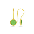 Circle-Shape-Light-Green-Cats-Eye-Earrings