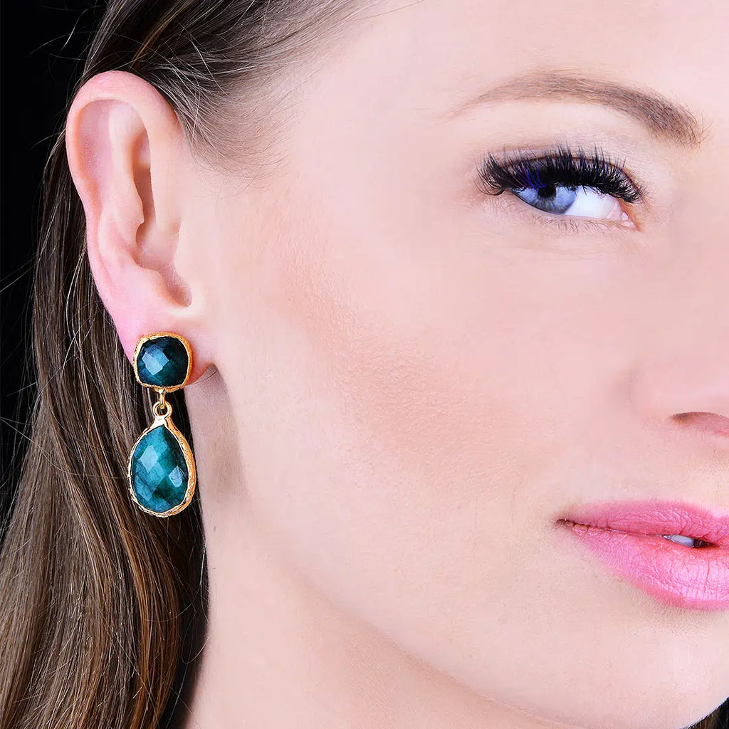 Women-Double-Stone-Earrings-with-model