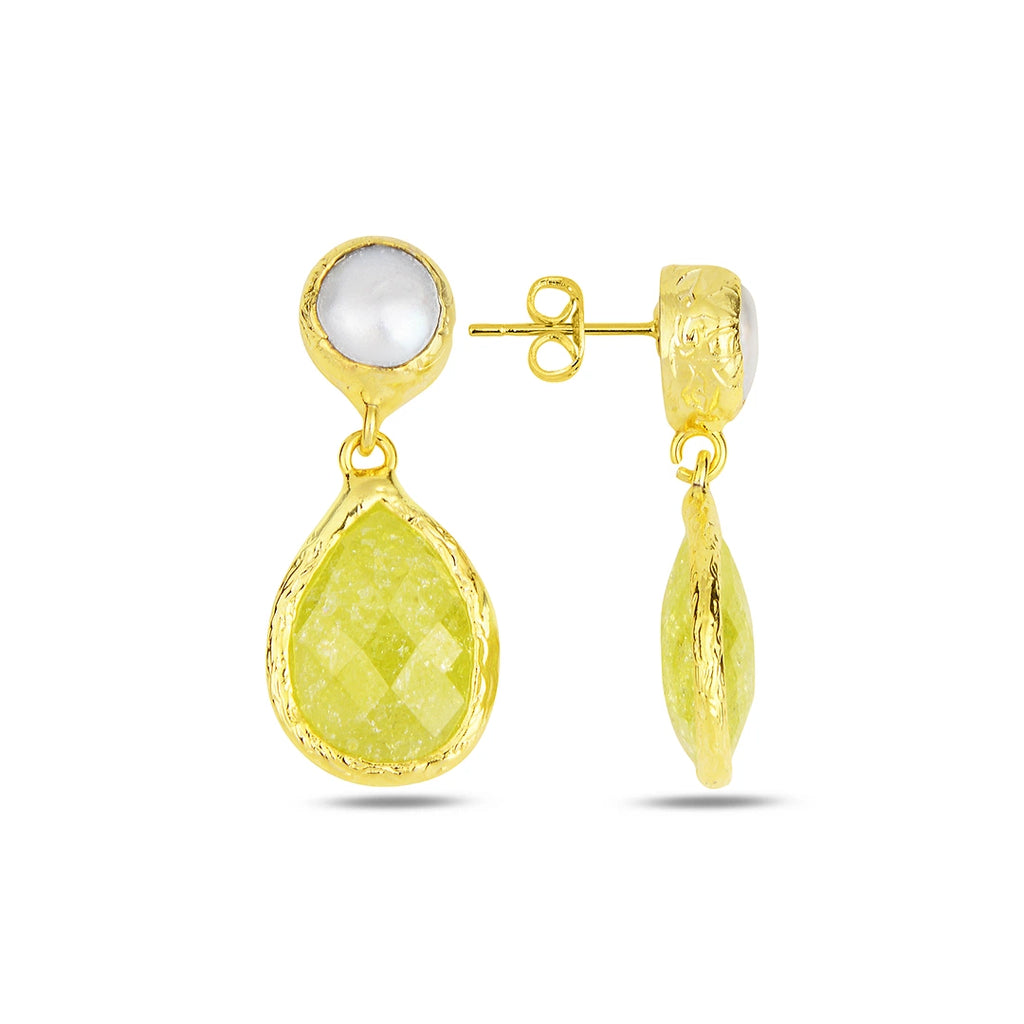 Double-Stone-Earrings-with-Fresh-Pearl-and-Lemon-Sparkling-Jade