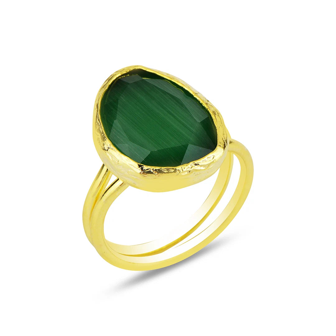 Funky-Cut-Green-Cats-Eye-Ring