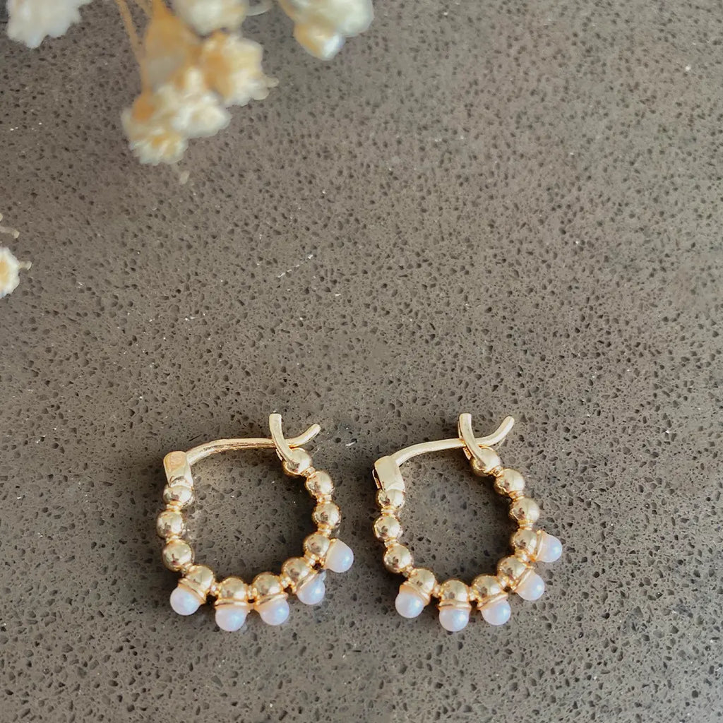 Hoop-Earrings-with-Pearl-Stone-Drops-Gift