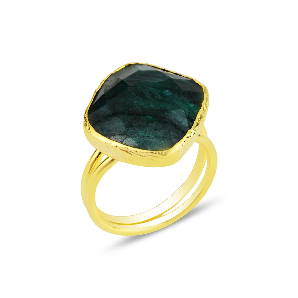 Square-Shape-Emerald-Stone-Ring 